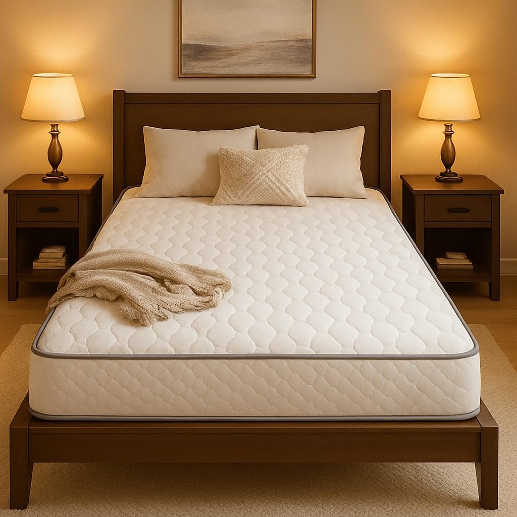 Zavora Homes Spring Mattress – Bonnell Spring | (28 cm Thickness) | Durable Support | Pressure Relief | Breathable Knitted Fabric | plush Feel (King - 180 x 210 cm)