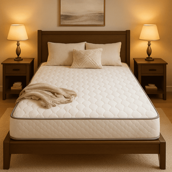 Zavora Bonnell Spring Mattress – White | Firm Support | Durable Spring System